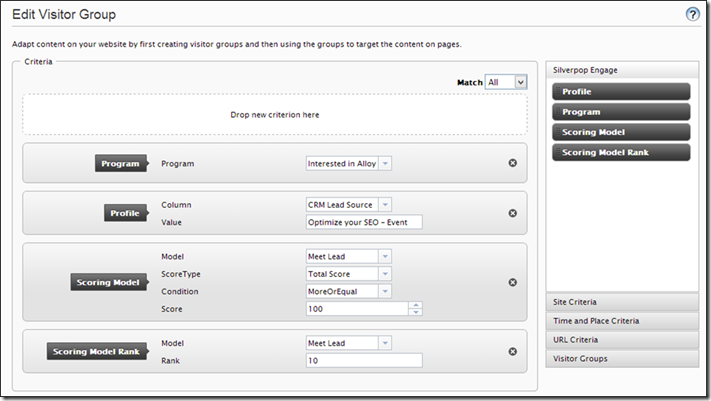 Build segmentation rules and target content