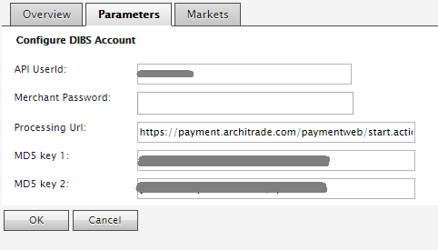 DIBS Parameters